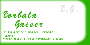 borbala gaiser business card